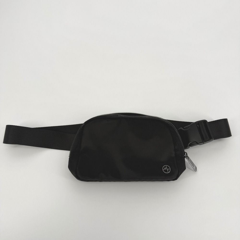 PANDER Black Nylon Belt Bag Fanny‎ Pack Crossbody Pouch